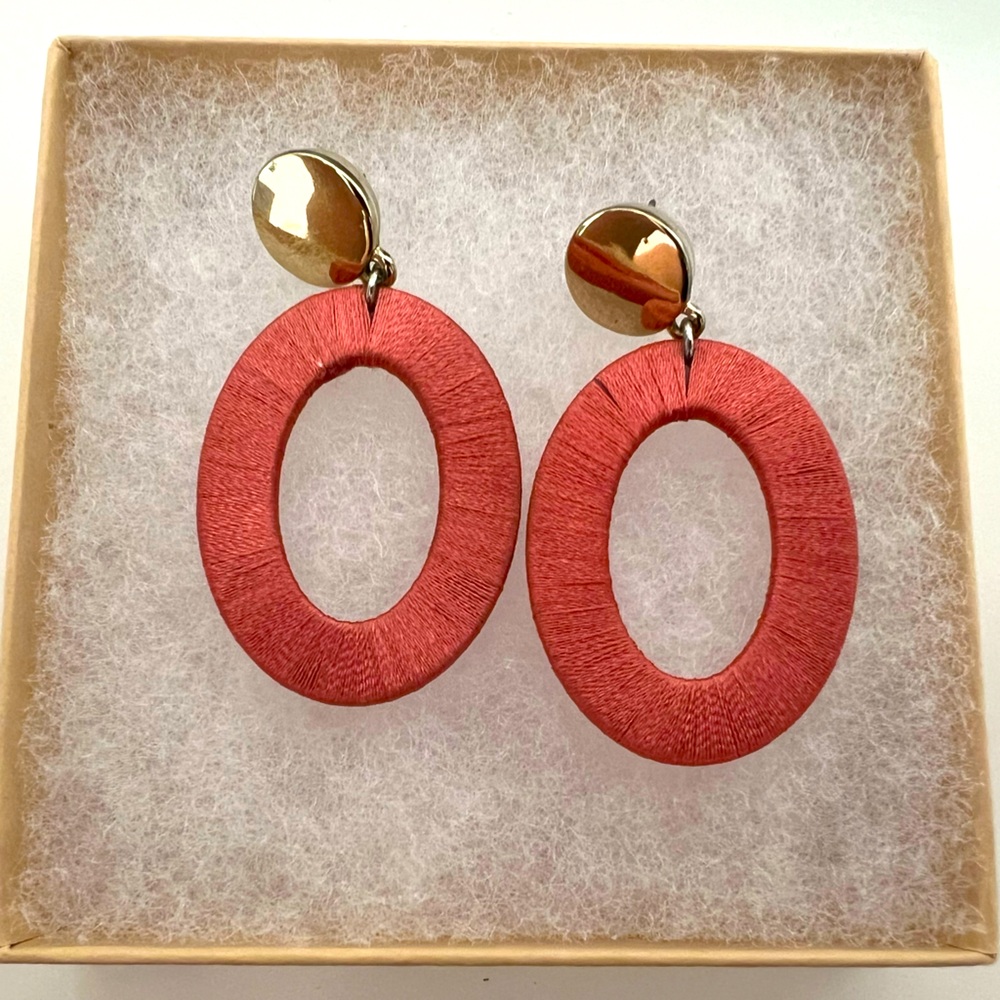 LOFT Pink Thread-Wrapped Earrings